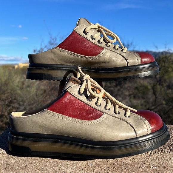 🏴 Dr. Martens MIE Vintage 90’s Two Tone Mules / Bowling Shoes UK 5 - Picture 10 of 17